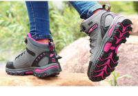 Botas de senderismo de alta calidad para mujer, zapatos de escalada al aire libre, antideslizantes, deportivos, botas de Trekking casuales, impermeables de gamuza - details 6