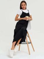 Vestido largo sin mangas para mujer, informal, ribete negro liso, otoño e invierno, verano - details 4
