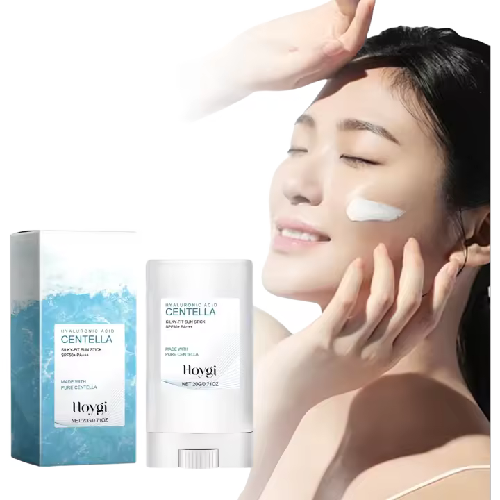 Crema Protector Solar de Hidratación Suave con Ácido Hialurónico Protección UV, Hidratación Reparadora, Herramienta de Cuidado de la Piel Facial para Exteriores SPF46 - 1