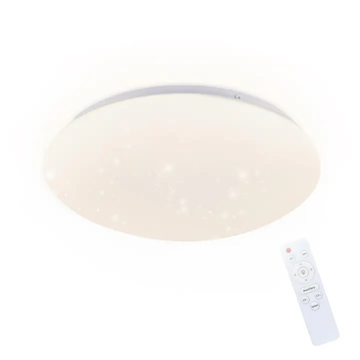 CBJKTX Lámpara de techo LED dormitorio 37W lámpara dormitorio cielo estrellado regulable con mando a distancia Ø30cm lámpara - 1