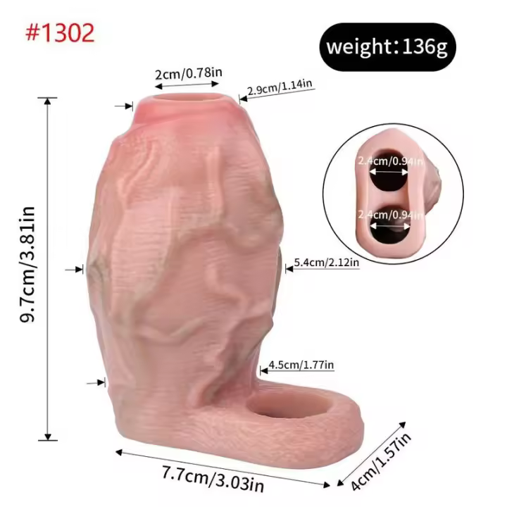 Empaque privado SEXY FAAK Pantalones de silicona negros con manga de alargamiento, consolador realista hueco usable, masturbador masculino, juguetes sexuales para hombres - 1