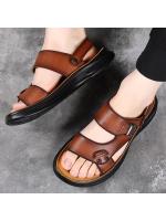 Sandalias de verano 2025, modelos Marea, cabeza de capa de piel de vaca, zapatos de playa para hombre, casuales, para conducir, sandalias de cuero. - details 2