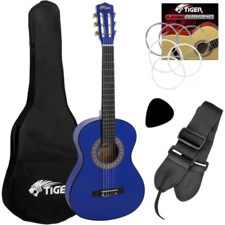 CLG5-BL Guitarra española clásica de tamaño 1/4 - Azul - 1