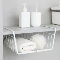 Estante decorativo perforado multifuncional, cesta inferior de hierro, cesta de alambre colgante para baño y cocina - details 6