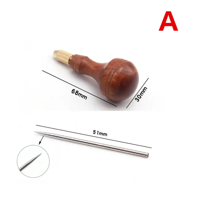 Punzón de cuero con forma de diamante, punzón de costura a mano, 1 piezas - 1