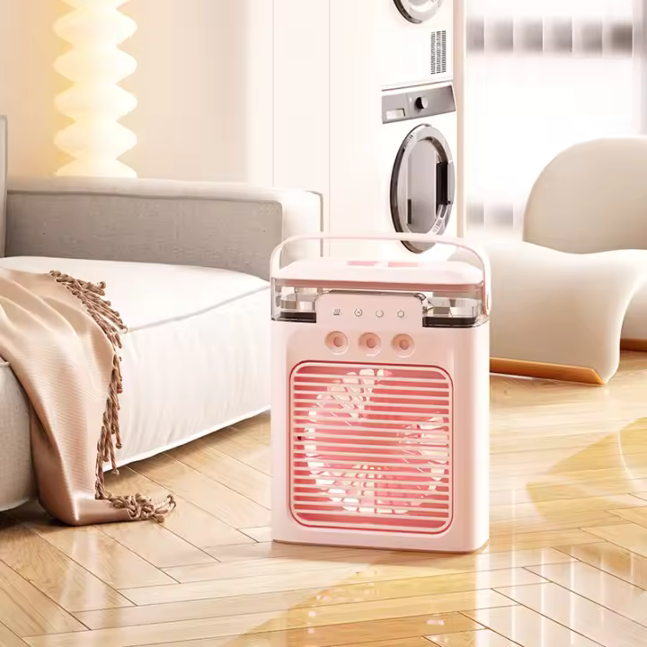 Ventilador Eléctrico Portátil 3-en-1 Enfriador de Aire con 3 Velocidades Función de Temporización - 1