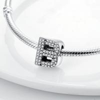 LAZA-abalorio de plata de ley 925 con 26 letras del alfabeto, abalorio de A-Z con nombre, compatible con Pulsera Original, collar, colgante, regalo de joyería - details 9