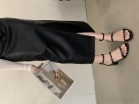 Nicho francés tacones altos sandalias simples de punta abierta zapatos de mujer nuevo tacón grueso con falda zapatos romanos - details 24