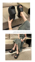 Zapatillas de suela gruesa de 7 cm, las mujeres usan la versión coreana de sandalias de tacón alto de una palabra en verano - details 3