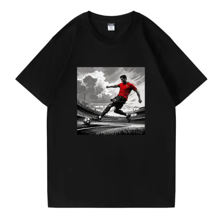Camiseta negra para hombre 2025, 100% algodón puro, camiseta Stephen. - 1