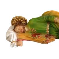Religious Sculpture Decorative Artwork Religious Tabletop Display Sleeping Joseph Statue for Tabletop Home Shelf Office Car