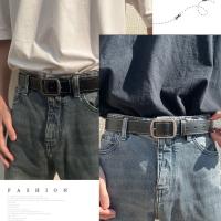 Cinturón de cuero con hebilla de Pin para hombre, correa de cintura delgada, cinturones de vestir para pantalones, decoración de cintura versátil, diseño de lujo, marca - details 6