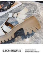 Sandalias Baotou nueva suela gruesa hueca tejida talla 4142 - details 24
