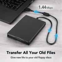 Lector De Disco Floppy USB 3.5 Portátil Externo 1.44 MB FDD Para PC Laptop Desktop Windows 7 8 2000 XP Vista DeepFox - details 1