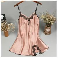 Camisón de satén chino para mujer, ropa de dormir Sexy, bata de baño de encaje, vestido de noche informal para el hogar, novedad de verano - details 14