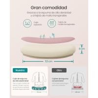 Silla de Oficina, Silla de Escritorio de Malla, Silla Giratoria Ergonómica, Soporte Lumbar, Oscilante, Asiento de 53 cm, Apoyabrazos Abatibles, Negro OBN037BKV2 - details 36