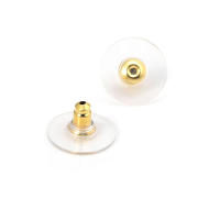 Pendientes de latón y rueda de goma de Color dorado de 18K, tapón trasero de goma, accesorios para hacer joyas Diy de alta calidad para mujer - details 3