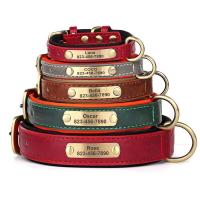 Placa de identificación de cuero personalizada, collares para perros, collar suave y estable, grabado gratuito para perros pequeños, medianos y grandes - details 2