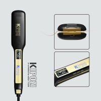 Plancha de pelo profesional KIPOZI, plancha plana de titanio con pantalla LCD Digital, rizador de calentamiento instantáneo de doble voltaje - details 4