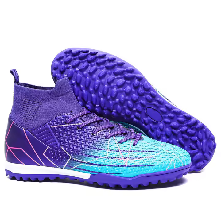 Zapatos de fútbol transpirables de caña alta, zapatillas deportivas para interior/exterior - 1