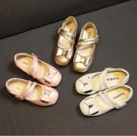 Zapatos de cuero para niñas, zapatillas planas de princesa con pajarita, zapatos de flores para niñas, zapatos planos informales para niños, zapatos de tacón bajo para baile y boda, suaves - details 15
