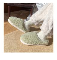 Zapatillas de casa de Color liso para mujer y niña, zapatos peludos, esponjosos, cálidos, japoneses, Invierno - details 6
