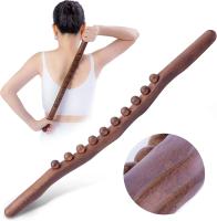 Masajeador de Drainaje Límpico de Madera Herramienta de Masaje Manual para Alivio del Dolor de Cuello y Espalda Moldeo Corporal - details 1
