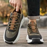 Dropshipping logo cómodo estilo de caminar grueso para hombres, zapatos casuales antideslizantes y duraderos - details 8