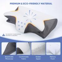 Almohada Viscoelástica Cervical 2 En 1, almohadilla Ortopédica Ergonómica Con Contorno, 1 unidad - details 1