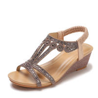 Sandalias de Diamante para Mujer Verano 2025 Estilo Romano Cómodo con Banda Elástica - details 3