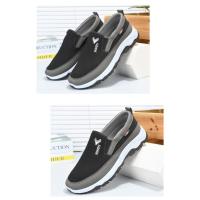 Zapatos De Lona Para Hombre Con Suela Suave Casual Transpirables Cómodos Con Mangas Slip-On Oxford De Tela Zapatos Casuales - details 10