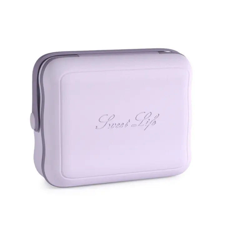 Bolsa de maquillaje de gran capacidad con luces LED, portátil con asa, Caja de almacenaje para maquillaje LED, anticaída, resistente al agua - 1