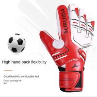 1 par de guantes de portero de talla 5-10, guantes antideslizantes de látex para portero de fútbol para niños, guantes de portero de juego suaves y gruesos, fútbol - details 12