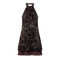 Elegante Vestido de Halter Moda Chic de Cintura Alta para Mujeres Paquete de Lentejuelas con Diseño de Plumas sin Mangas - details 23