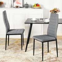 Sillas de Comedor Juego de 4 Sillas de Metal para Cocina, Silla de Mesa Comoda Silla con Asiento Tapizado, Negro - details 109