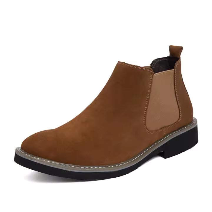 Botas Chukka para hombre Botas de cuero para hombre Tobillo casual Botas sin cordones para hombre - 1