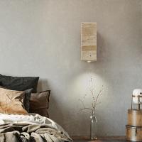 Lámpara de pared wabi-sabi de estilo japonés con piedra de travertino amarilla, lámpara de pared de salón comedor para dormitorio, apliques de pared retro de diseño para exteriores - details 4