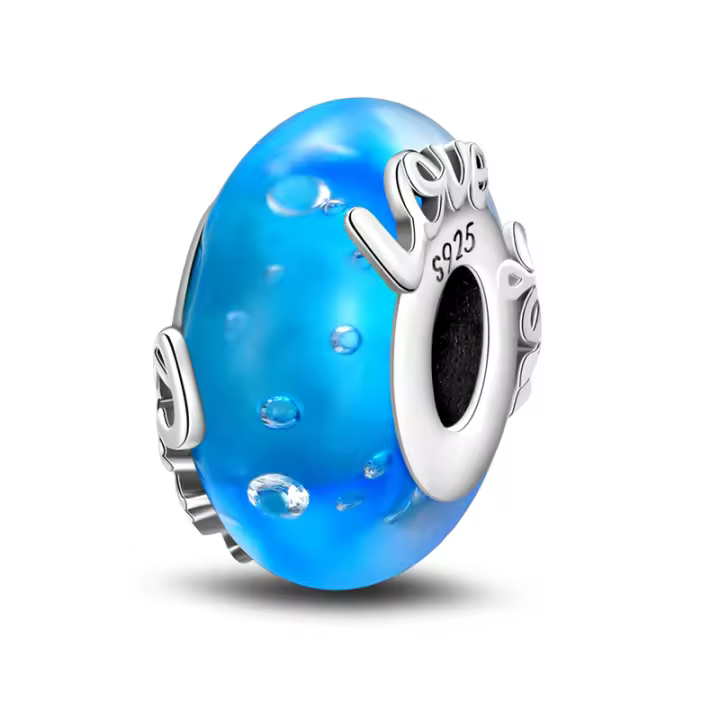 Abalorios de piedra de Color plateado para mujer, pulseras y brazaletes adecuados de estilo elegante, joyería fina DIY para cumpleaños - 1
