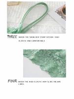 Top de Encaje Cómodo Lencería Sin Cable con Diseño Hueco para Mujeres 2pcs de Ropa Interior Sexy de Color Sólido - details 12