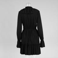 para mujer Primavera Verano Nuevo vestido corto de gasa con manga acampanada - details 9