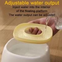 Cuenco flotante para mascotas de 1500ml, dispensador de agua ajustable para prevención de barbilla húmeda, estación de alimentación para gatos antiderrames a prueba de salpicaduras - details 2