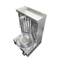 Barbacoa de gas de acero inoxidable, 3000 W, profesional, vertical, giroscopiadora, 2 quemadores, barbacoa de mesa, barbacoa - details 5