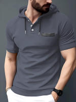 Verano hombre manga corta camisetas hombre sudaderas con capucha tops - details 2
