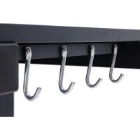 Acero y Hierro Fundido, con mesita Auxiliar Plegable, Ganchos para Accesorios, Sistema Smart-Grid, 4 Aberturas de ventilación, Negro - details 3