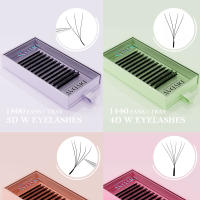 Extensiones de Pestañas en Forma de W DIYDAY Pestañas Suaves Naturales Pre-Hechas con Efecto de Floración Herramientas de Cuidado de la Piel Facial para Maquillaje de Belleza - details 0