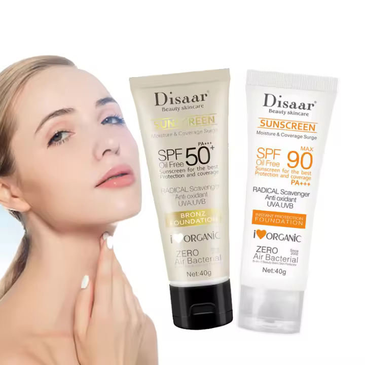 Protector solar corporal facial, bloqueador solar blanqueador, crema protectora para la piel, antienvejecimiento, control de aceite, SPF90 hidratante - 1