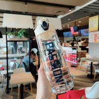 Botella de agua deportiva para PC, tipo botón, gran capacidad, taza de plástico colorida, a prueba de fugas, hervidor para deportes al aire libre, escuela - details 4