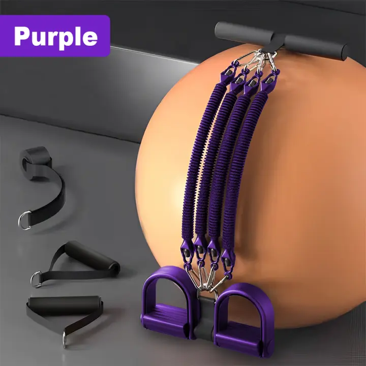 Bandas de resistencia para pedales, bandas de ejercicio con asas, cuerda elástica para sentarse, Fitness en casa, equipo de entrenamiento de fuerza - 1