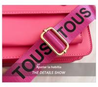 Bolso sencillo con estilo de oso español para mujer, bolso de hombro tipo bandolera versátil a la moda de seda color melocotón - details 5