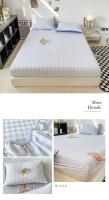 Sábana Ajustable de Cuadros Cubierta de Cama Amigable con la Piel Elástica para Chasco de Niñas y Niños Sin Funda de Almohada - details 12